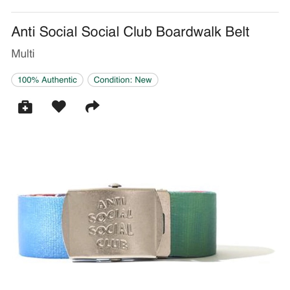 Anti social social club boardwalk belt multi